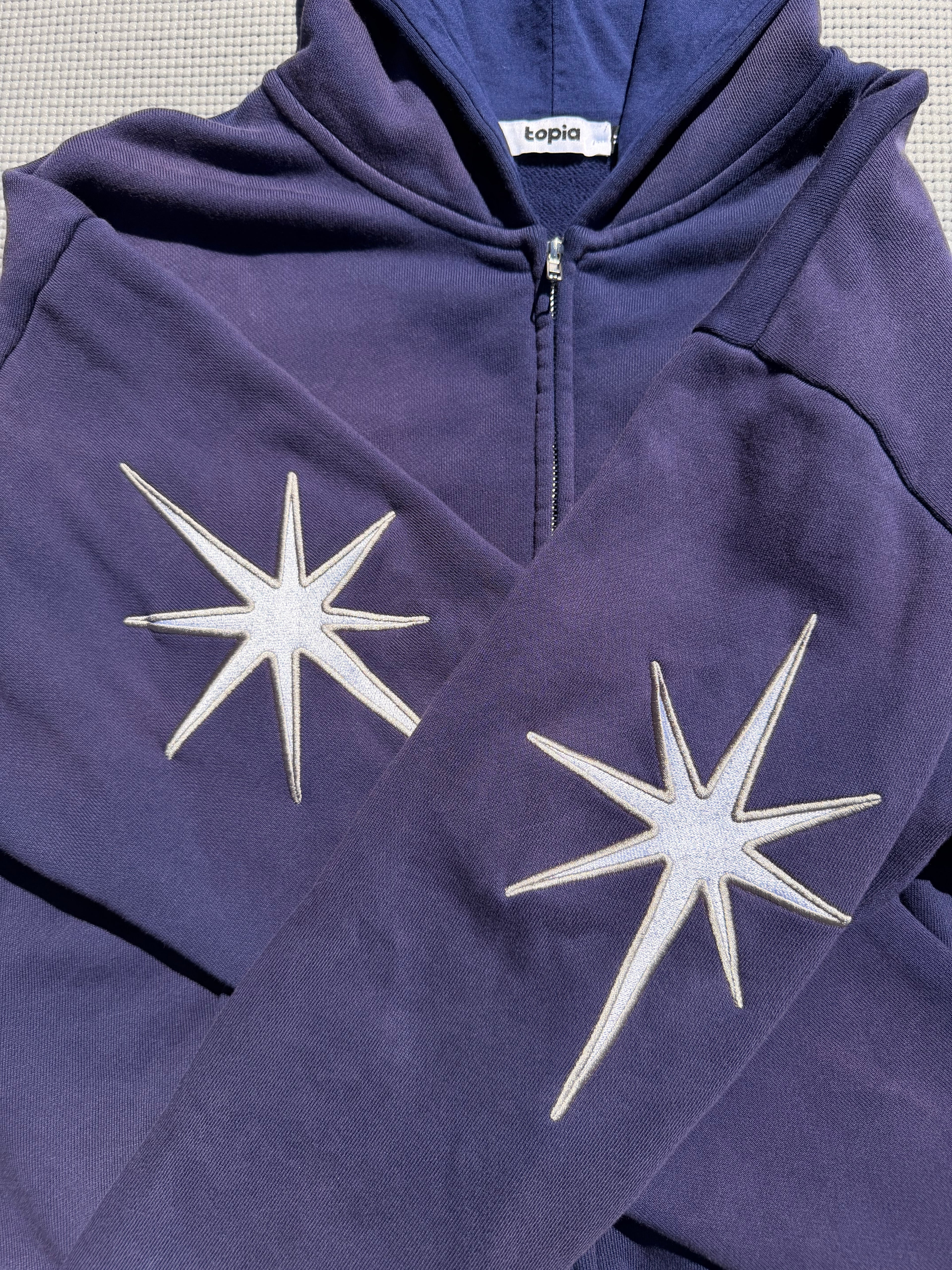 Polaris Zip Hoodie - Washed Navy