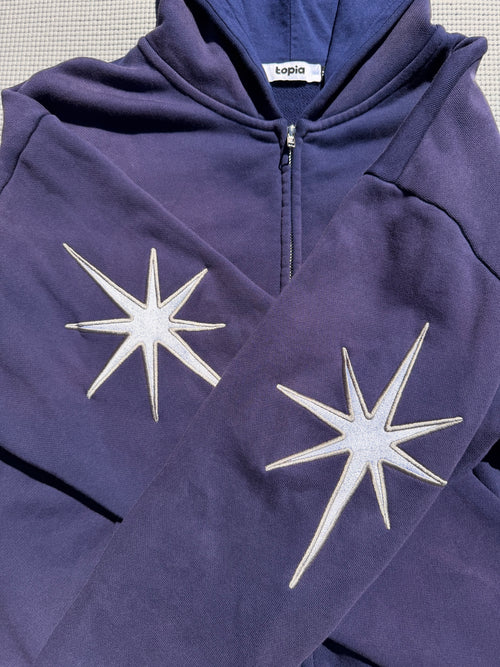 Polaris Zip Hoodie - Washed Navy